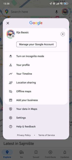 Kako obrisati Google Maps istoriju na telefonu 7.jpg