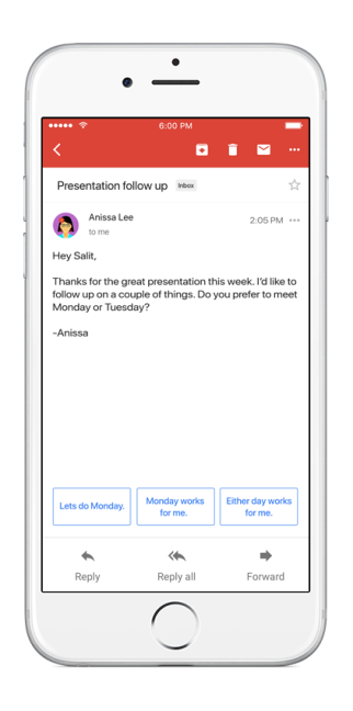 GMail pametni odgovori na mejlove