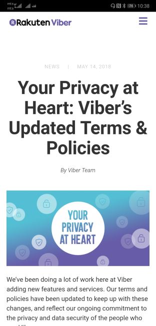 Viber zaštita podataka GDPR Viber aplikacija