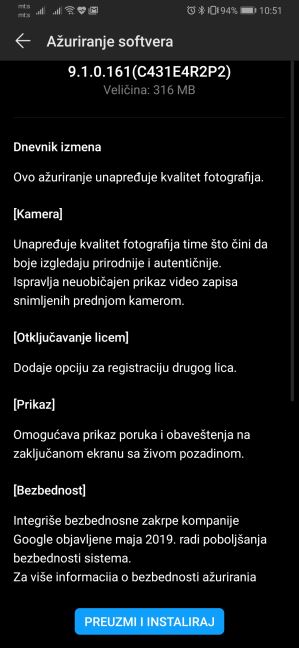 Huawei P30 Pro EMUI Update Srbija