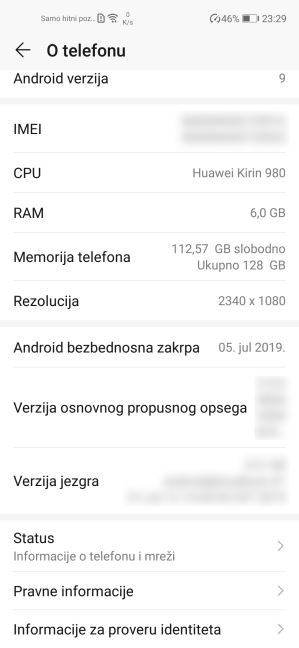 HONOR 20 Android update, HONOR 20 update 4,15 GB