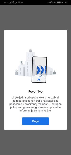 Google Maps AR kako radi navigacija proširena realnost, Google Maps PR navigacija u Srbiji, Google A