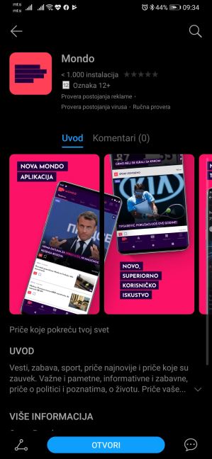 MONDO Huawei AppGallery, MONDO aplikacija Huawei AppGallery download