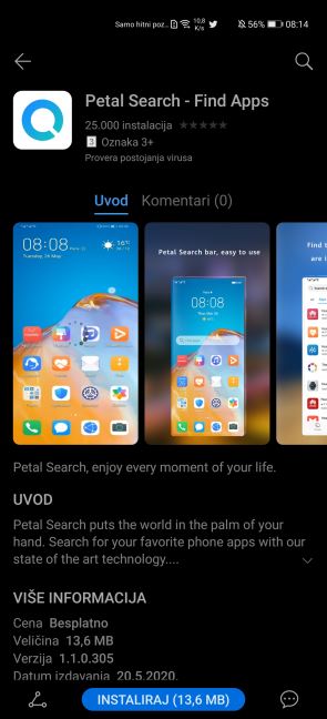 Kako instalirati aplikacije i igre na Huawei telefon bez Google-a