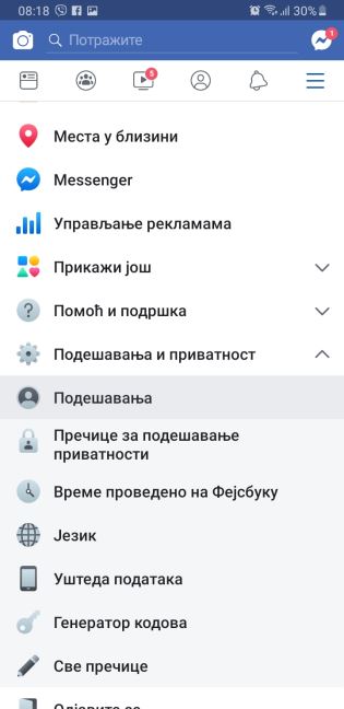 Iskljucite Facebook sinhronizaciju kontakata
