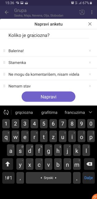 Viber ankete kako se koriste, Viber ankete kako napraviti, Viber ankete, Viber Polls