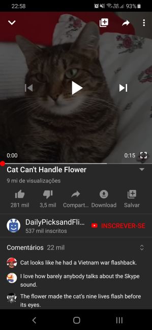YouTube promena komentari, Komentari YouTube promena, YouTube komentari novi Android aplikacija