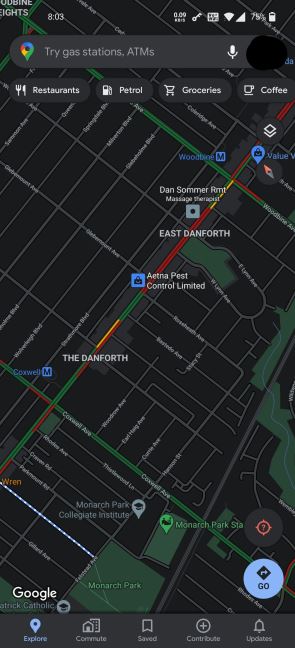 Google Maps Dark Mode kako aktivirati, Google Maps Dark Mode foto, Google Maps GPS navigacija opcije
