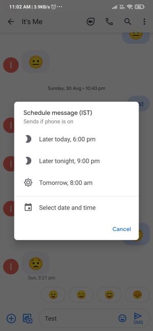 google messages zakazivanje poruka novina opcija bez brige google