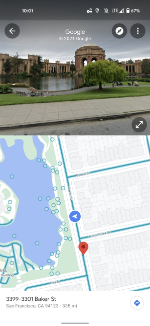 google maps street view navigacija korisnicki interfejs