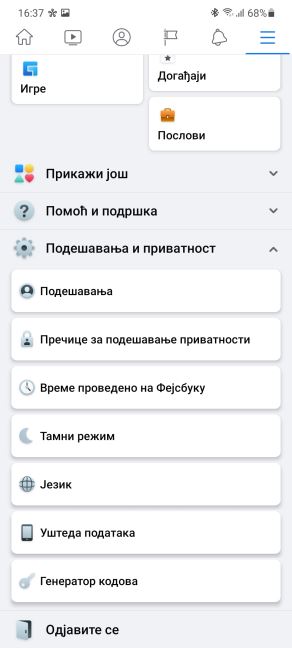 facebook dark mode kako radi aktivacija slike taman režim fejs aplikacija video