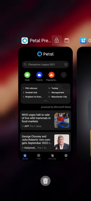 katanac aplikacija šta znači kako skloniti podešavanje aplikacije recent apps multitasking foto