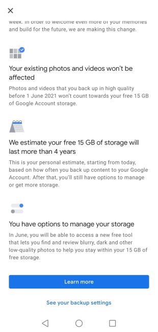 google photos pretplata cloud storage memorija na telefonu fotografije slike besplatno