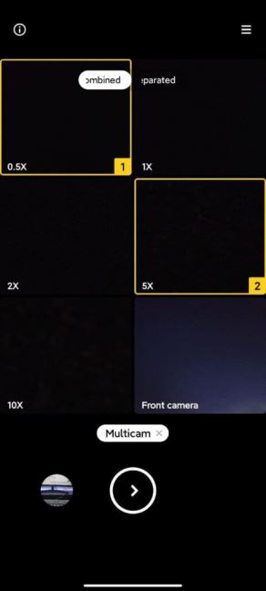 Multicamera režim na Xiaomi 12 Ultra