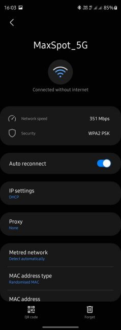 Izlistane ostale informacije o mreži