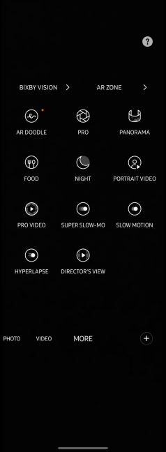Samsung kamera drugi režimi
