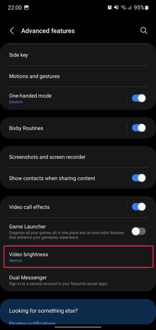 Opcija Video Enhancer u Advanced Features