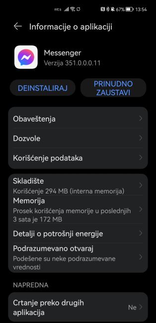 Messenger efekti pisanje poruka slike i video