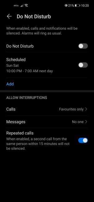 Do Not Disturb