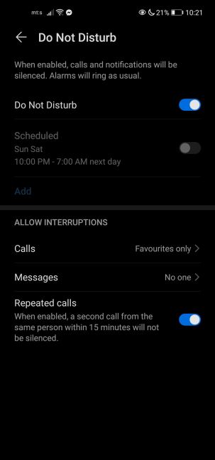 Do Not Disturb