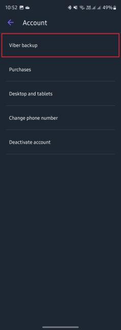 Viber backup