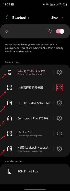 Spisak povezanih uređaja