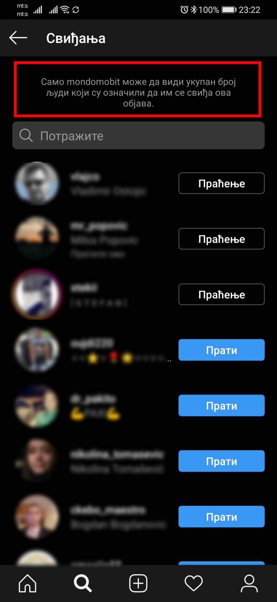 Instagram sakrio lajkove uveo pretragu lajkova, Instagram pretraga lajkova, Instagram Search likes