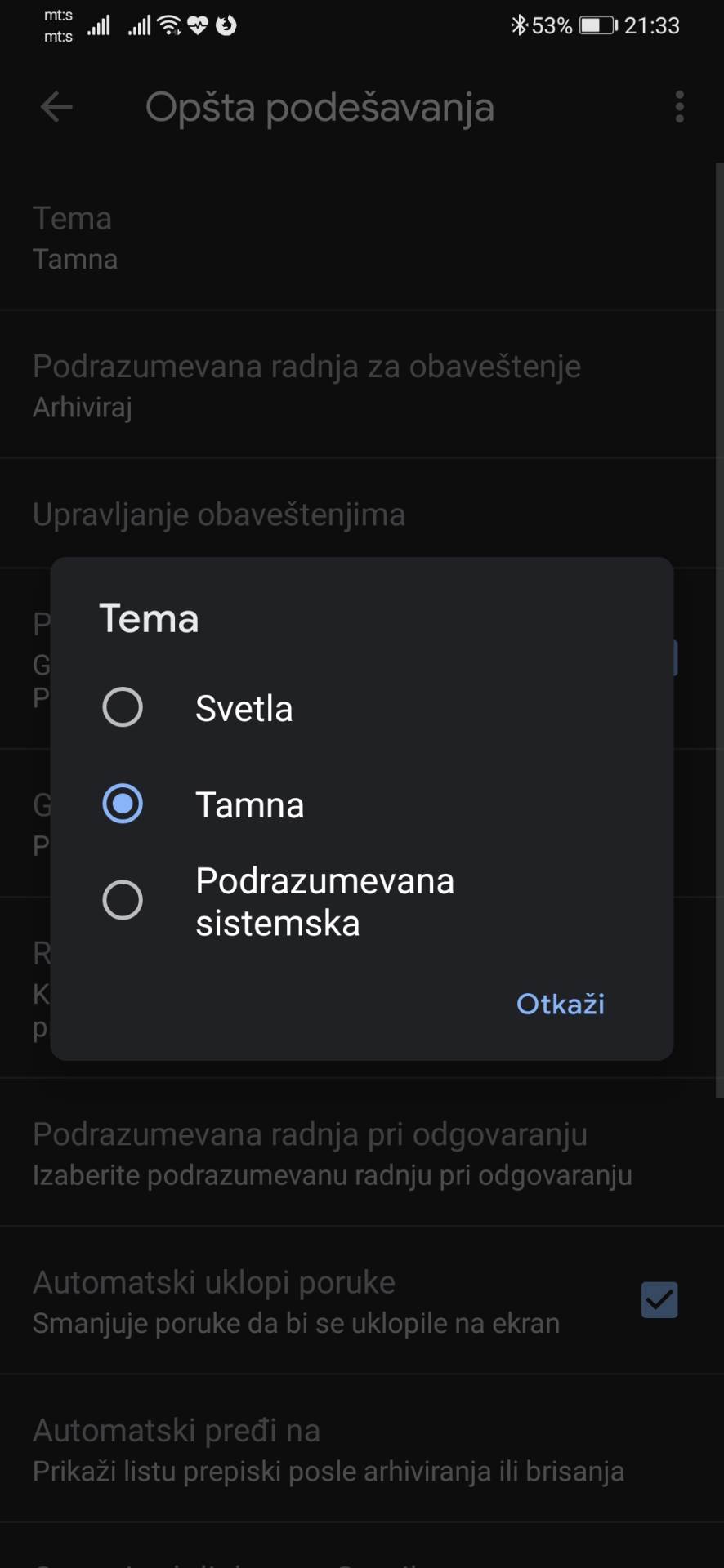 GMail Dark Mode kako aktivirati, Ko ima GMail Dark Mode, GMail Dark Mode Android 10 app, GMail Dark