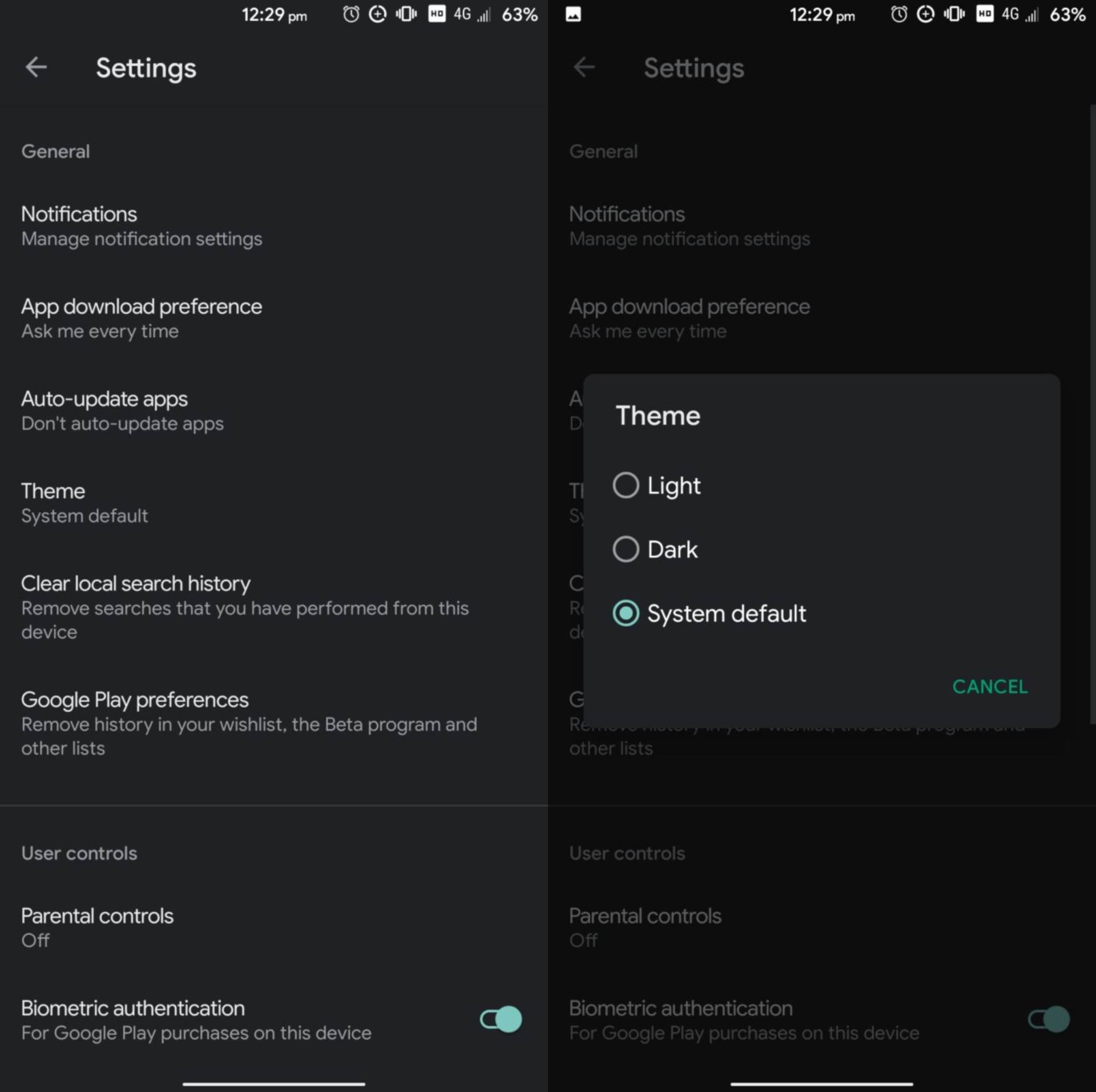 Google Play Store Dark Mode, Google Android prodavnica Tamna tema, Google Play Store tamna tema