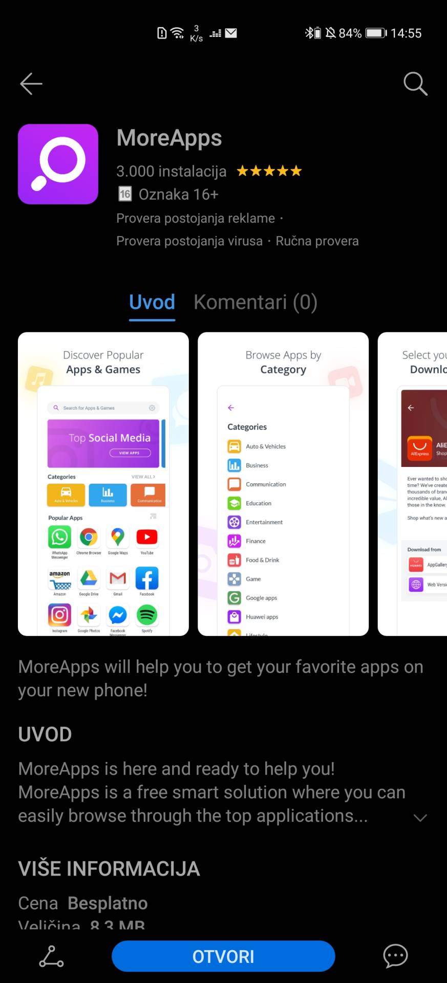 Android aplikacije Huawei telefoni, More Apps Huawei telefoni APKPure prodavnica Android Aplikacija