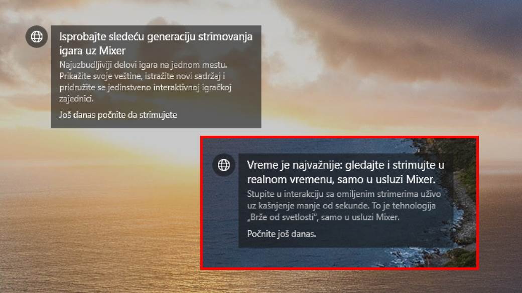 Windows 10 reklame Mixer Ninja streaming, Windows 10 OS reklame, Windows 10 Mixer reklama ekran