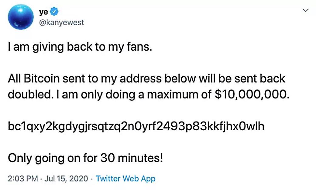 Twitter hakovan Bitcoin prevara, Twitter Bil Gejts, Džef Bezos, Apple, Uber, Kanje Vest, Viz Kalifa