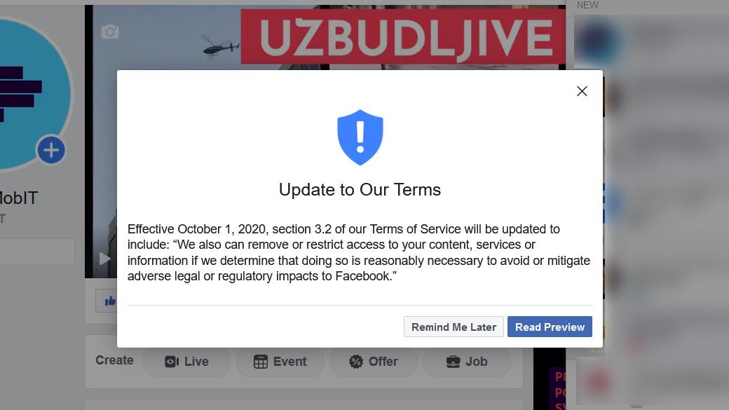 Facebook promena pravila, Facebook kontroliše objave korisnika, Facebook lažne vesti zabrana brisanj