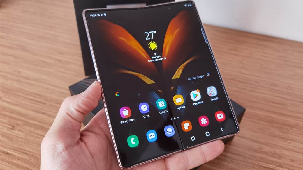 Samsung Galaxy Z Fold2 5G raspakivanje video test savitljivi telefon, Samsung Galaxy Z Fold2 2085€
