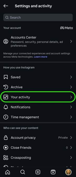 Kako vratiti obrisane slike na Instagramu korak 3.jpg