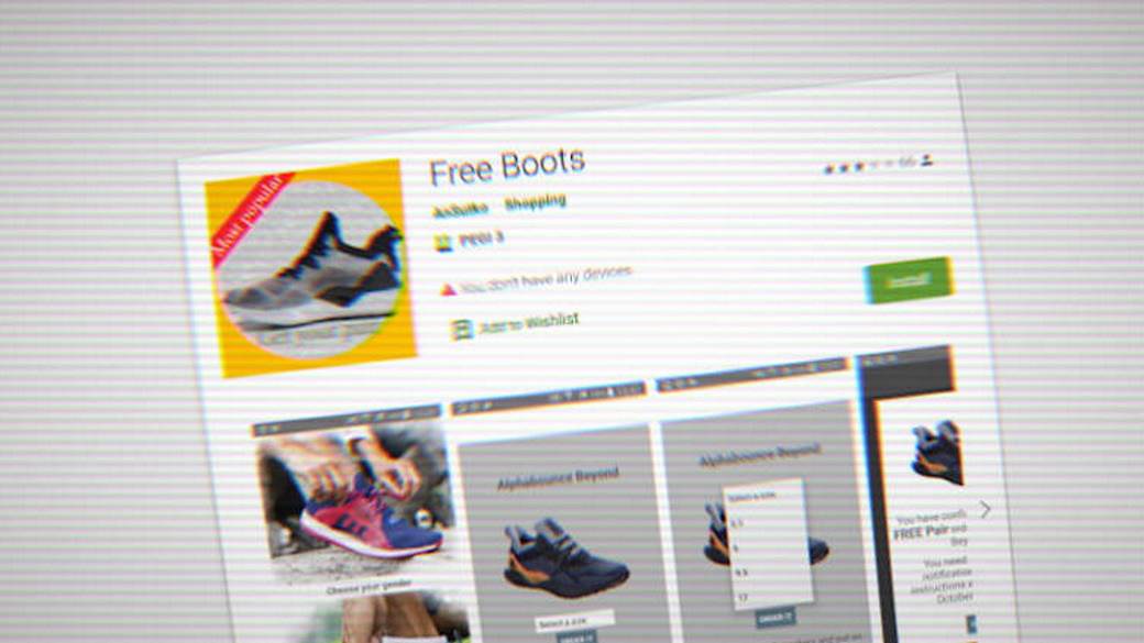 Aplikacije prevara, Opasne aplikacije, Poklon patike aplikacija prevara, Free Boots aplikacija preva