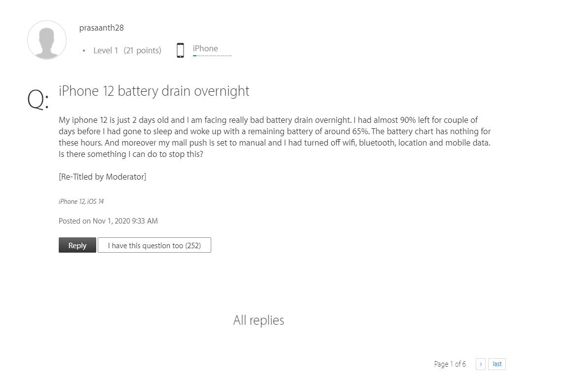 apple iphone 12 telefoni baterija telefona se brzo prazni