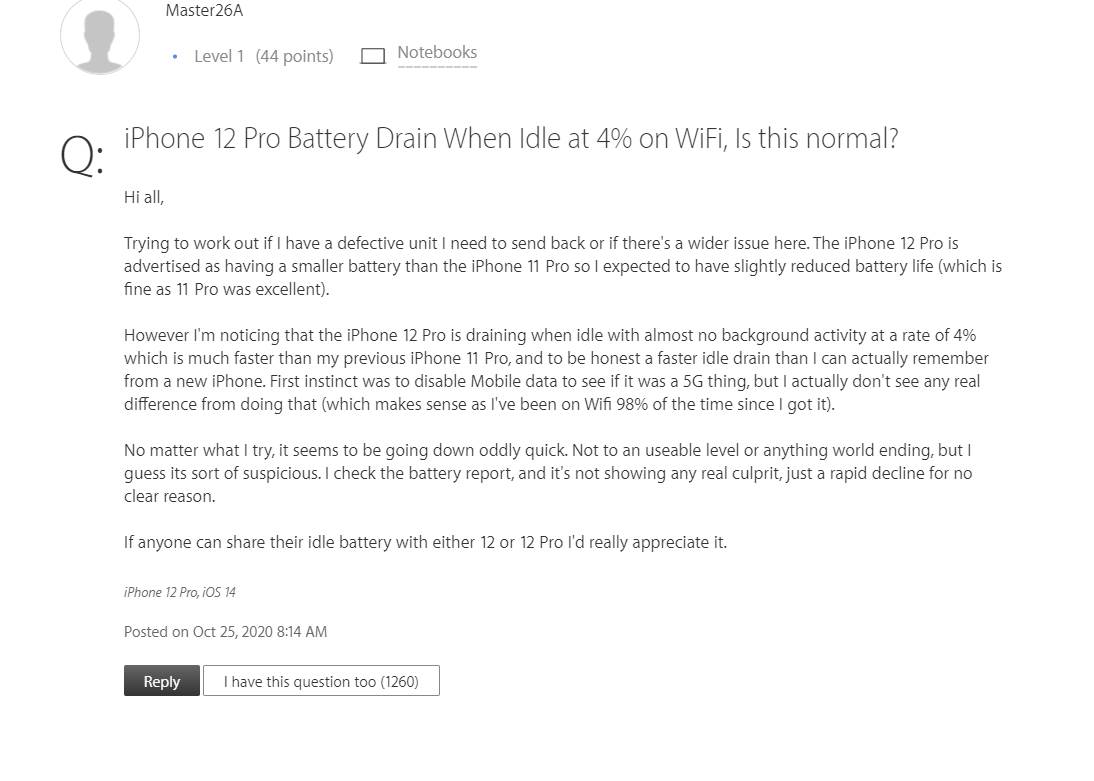 apple iphone 12 telefoni baterija telefona se brzo prazni
