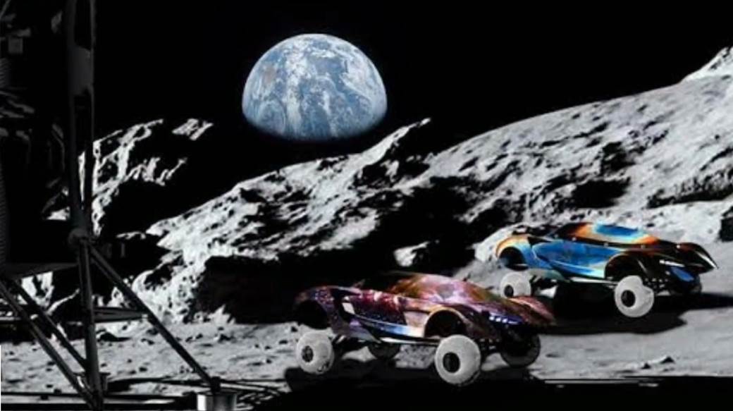 trka u svemiru na mesecu ilon mask ferari bmw 
