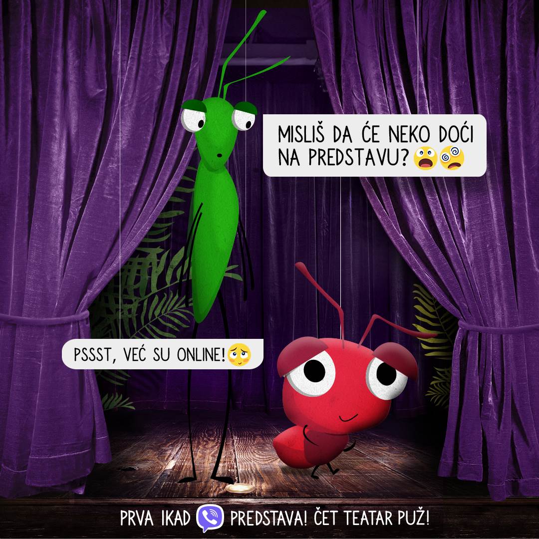 Pozorištance Puž Viber predstava Cvrcak i Mrav, Ezop Cvrcak i Mrav Viber predstava Pozorištance Puž