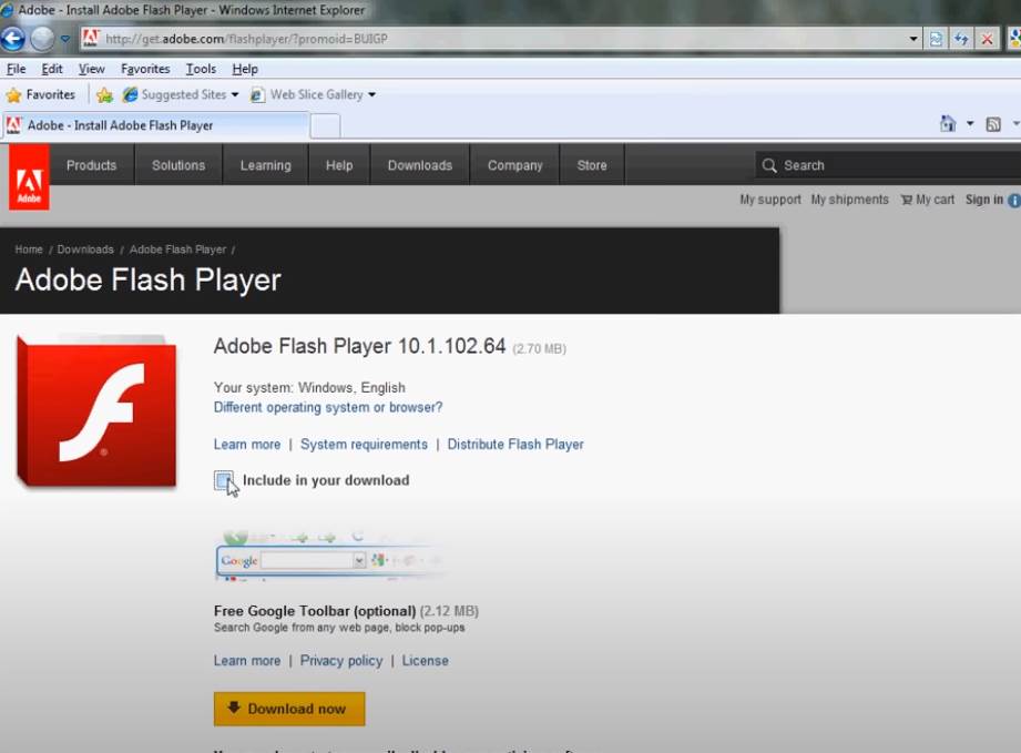 adobe flash player podrška microsoft windows 10 instalacija