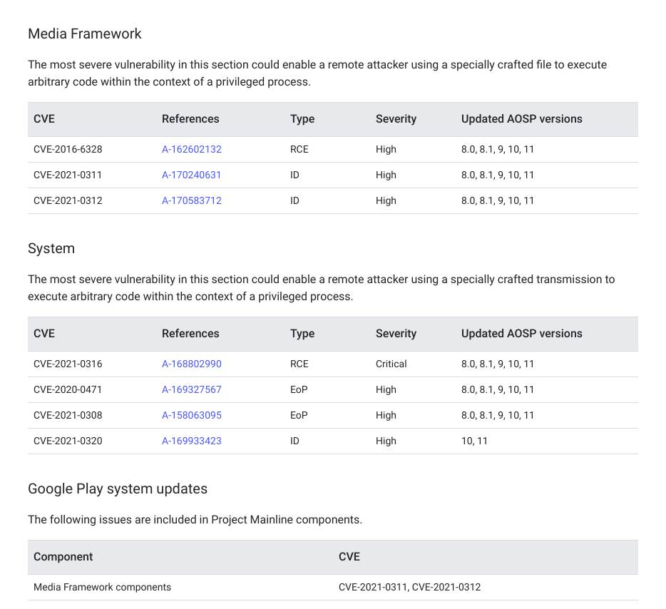android telefon update ažuriranja sigurnosna zakrpa operativni sistem google