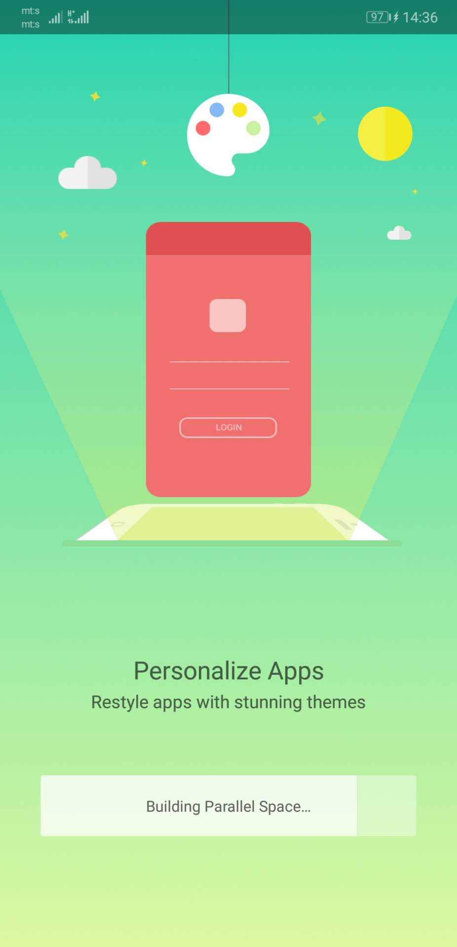 Dva naloga iste aplikacije za Android 12 telefone