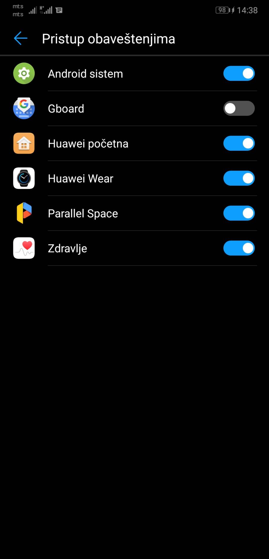 Dva naloga iste aplikacije za Android 12 telefone