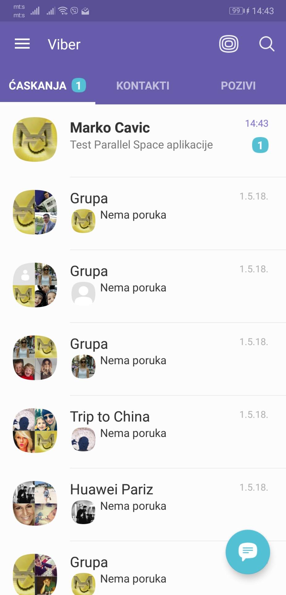 Dva naloga iste aplikacije za Android 12 telefone