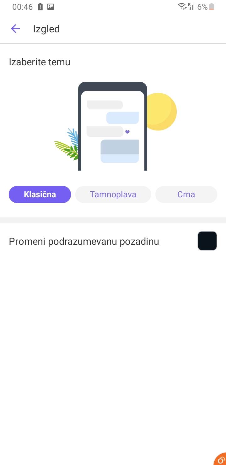 Viber crna tema aplikacije, Kako da zamenim temu Viber aplikacije, Viber Dark Mode crna tema
