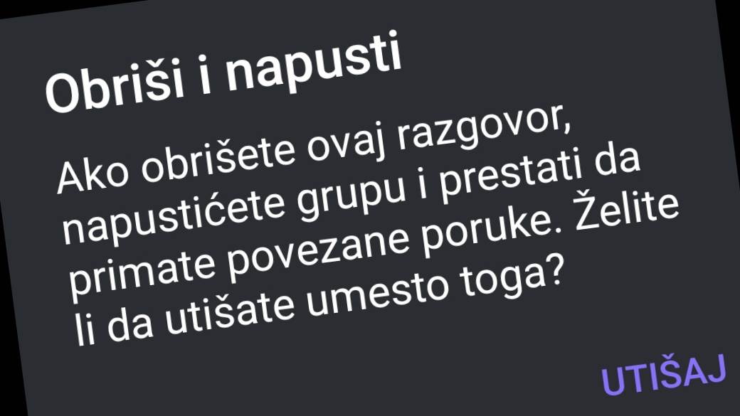 Kako napustiti Viber grupu, Kako obrisati Viber grupu caskanje, Viber grupa notifikacije iskljuciti