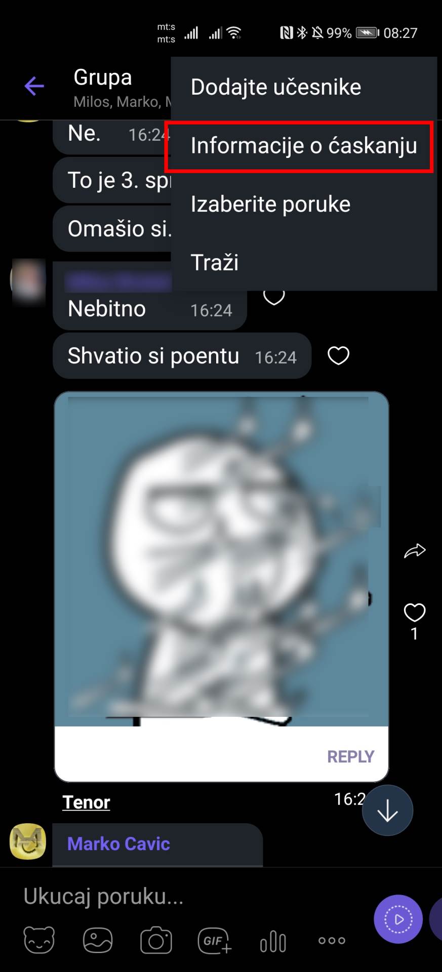 Kako napustiti Viber grupu, Kako obrisati Viber grupu caskanje, Viber grupa notifikacije iskljuciti