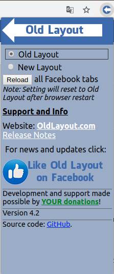 Stari Facebook društvene mreže interfejs  izgled Google Chrome Microsoft Edge FireFox Opera