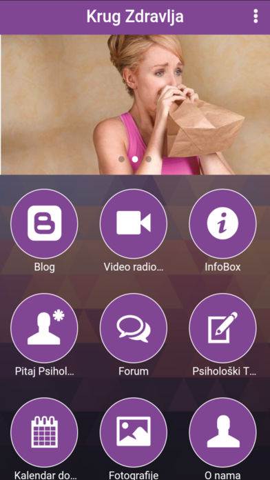 Pomoć psihologa i mentalno zdravlje aplikacija Krug Zdravlja
